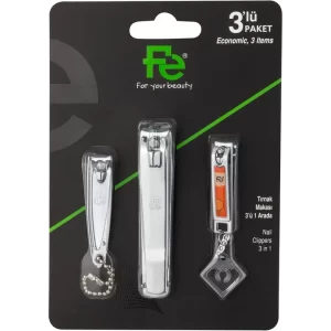 Fe | Professional 3 Pieces Nail Clippers Set